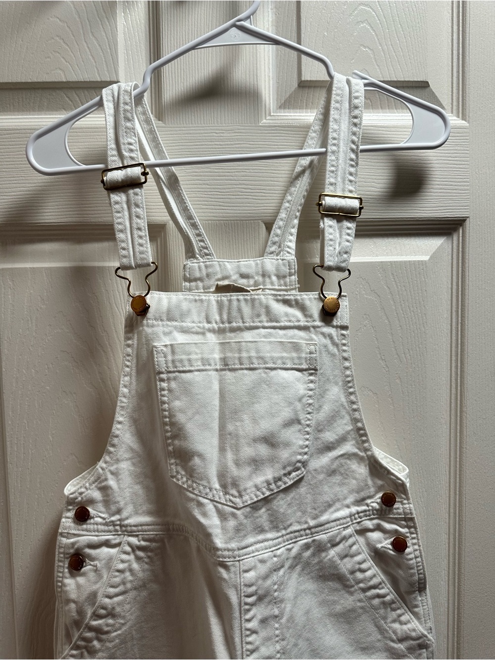 UNIVERSAL THREAD White Denim Overalls - Classic Bib Shortalls Size 0 Cottagecore